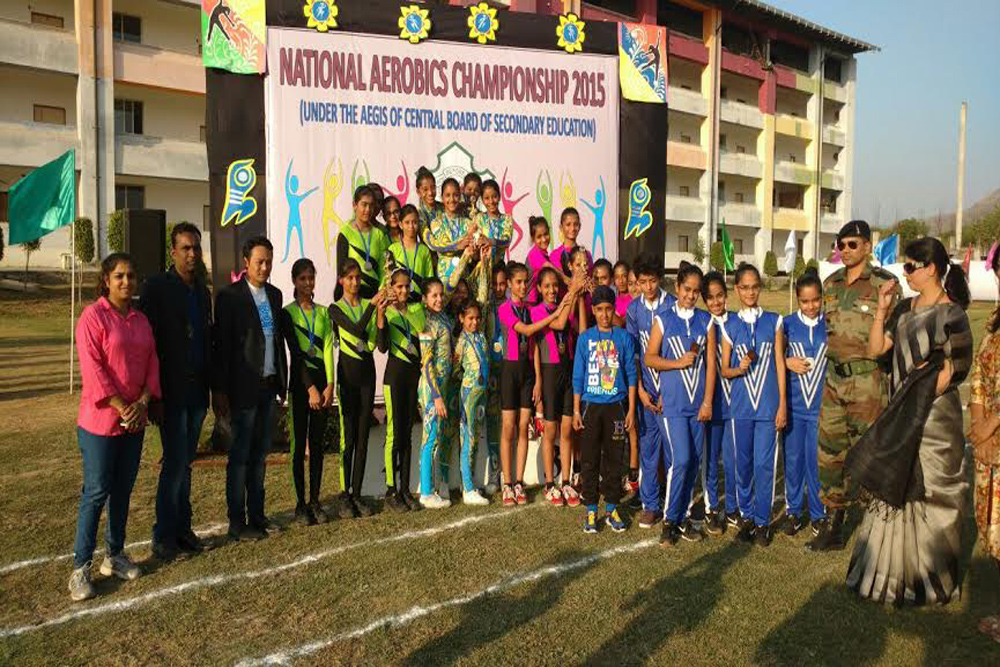 Navya Nayer won Gold medals in the Under 14 category and Shreya Grover won Silver medal Under 19 CBSE Aerobics national championship
