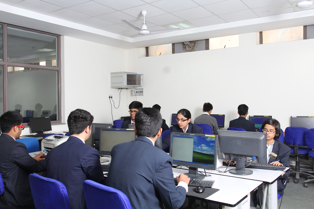 Students learning various computer languages.