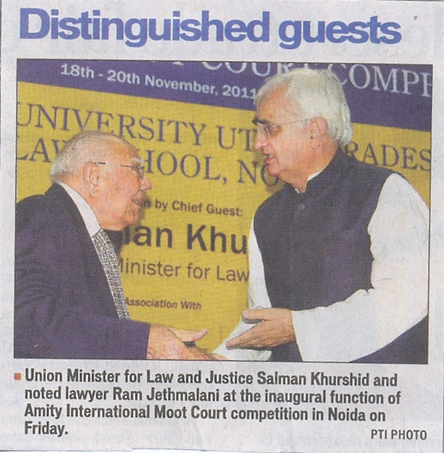 Union Minister for Law & Justice Salman Khurshid at inauguration of Amity Moot Court Competition