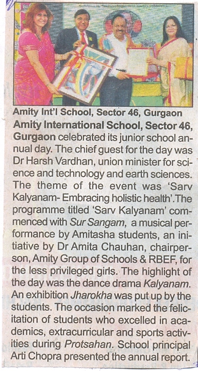 Annual Day celebrated at Amity International School, Sector-46 Gurgaon