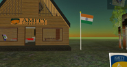 A front view of Amity Club on Second Life.