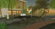 A view of Lawns Outside on Amity Campus on Second Life.